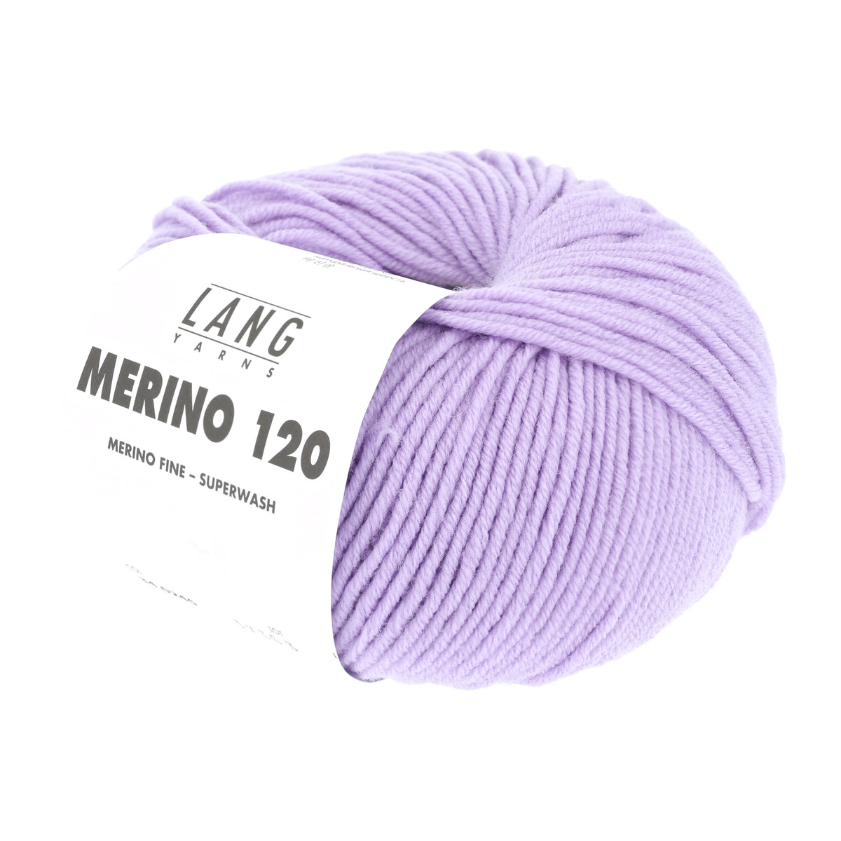 Lang Yarns Merino 120 0245 Licht Lila - bol garen - schuin van voren
