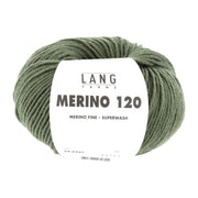 Lang Yarns Merino 120 0397 Krokodilgroen - bol garen - vooraanzicht