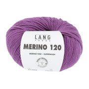 Lang Yarns Merino 120 0446 Paars - bol garen - vooraanzicht