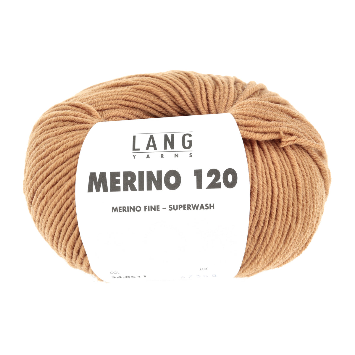 Lang Yarns Merino 120 0511 Cognac - bol garen - vooraanzicht