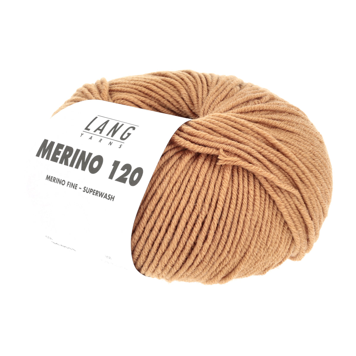 Lang Yarns Merino 120 0511 Cognac - bol garen - schuin van voren