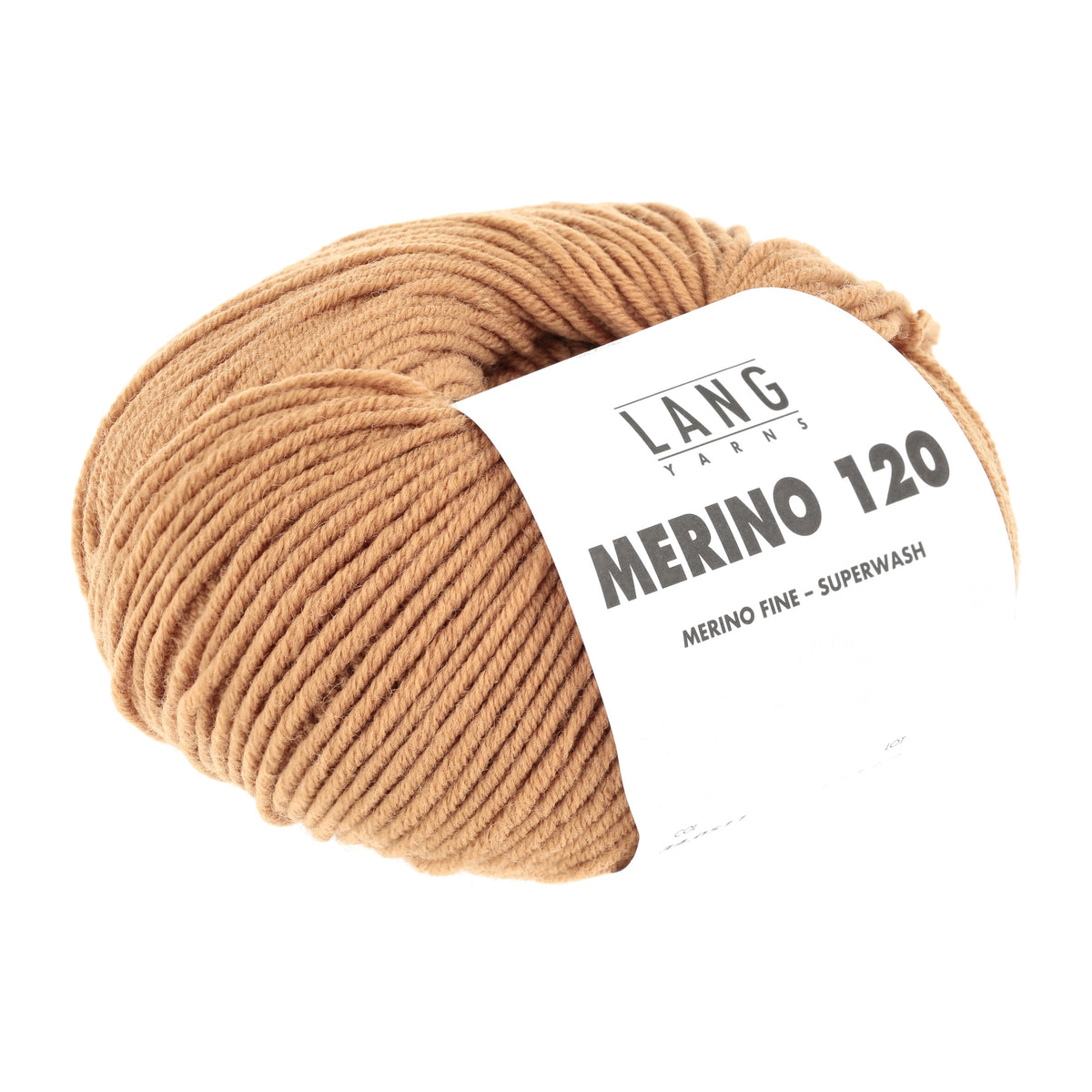 Lang Yarns Merino 120 0511 Cognac - bol garen - tweede schuine aanzicht