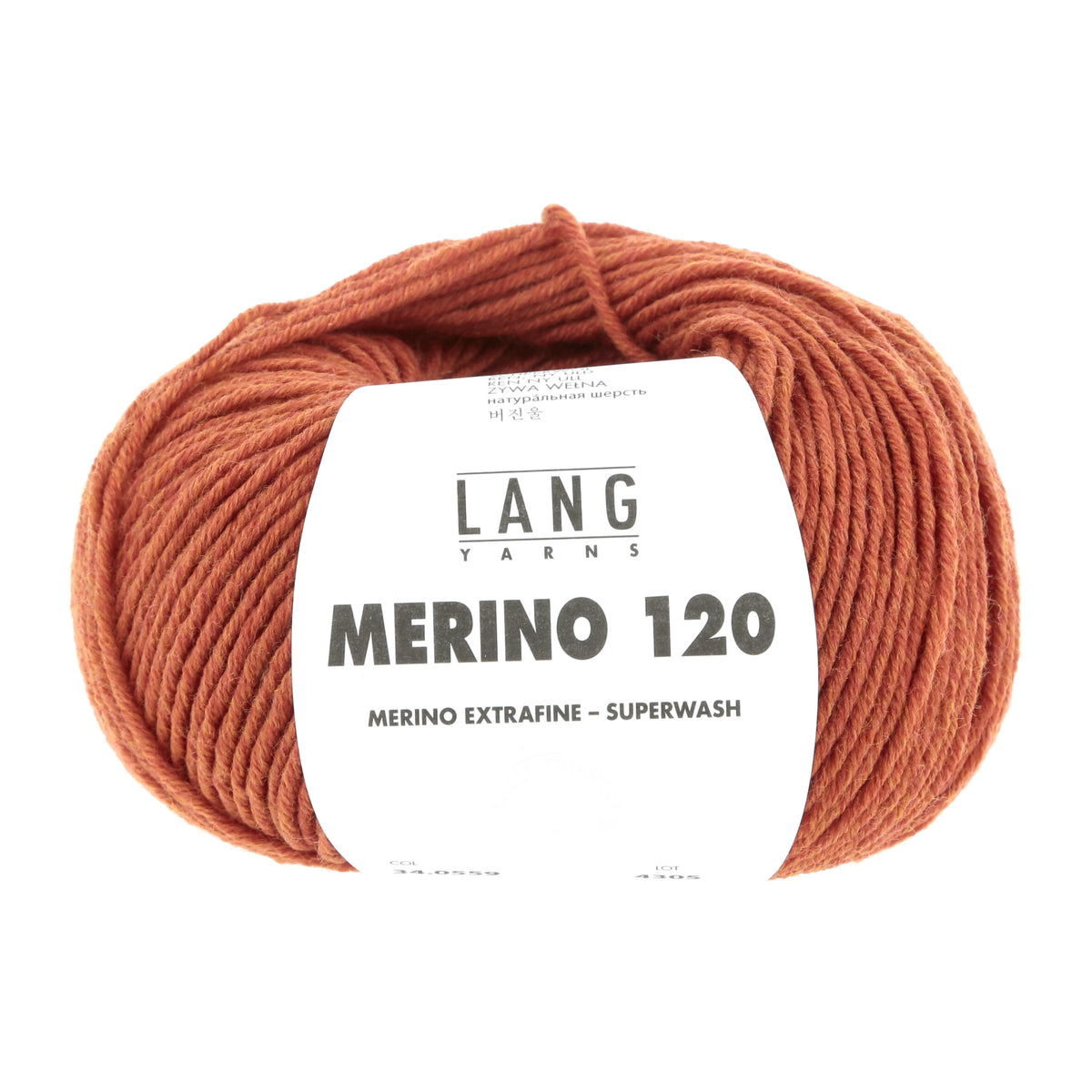 Lang Yarns Merino 120 0559 Oranje Melange - bol garen - vooraanzicht
