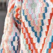 Kleurrijke V-hals Sweater Haakpatroon (Digital)