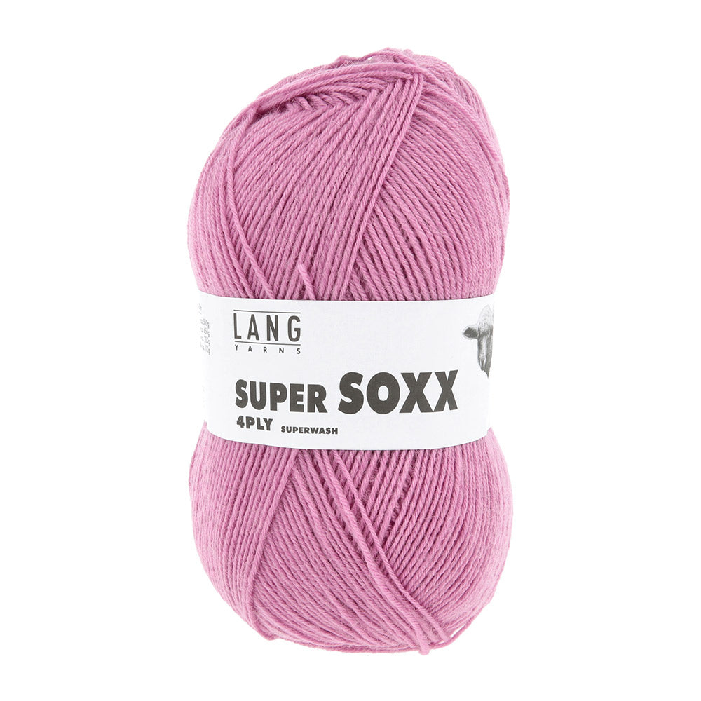 Lang Yarns Super Soxx 4-Fach 0019 Donkerroze (4-draads)