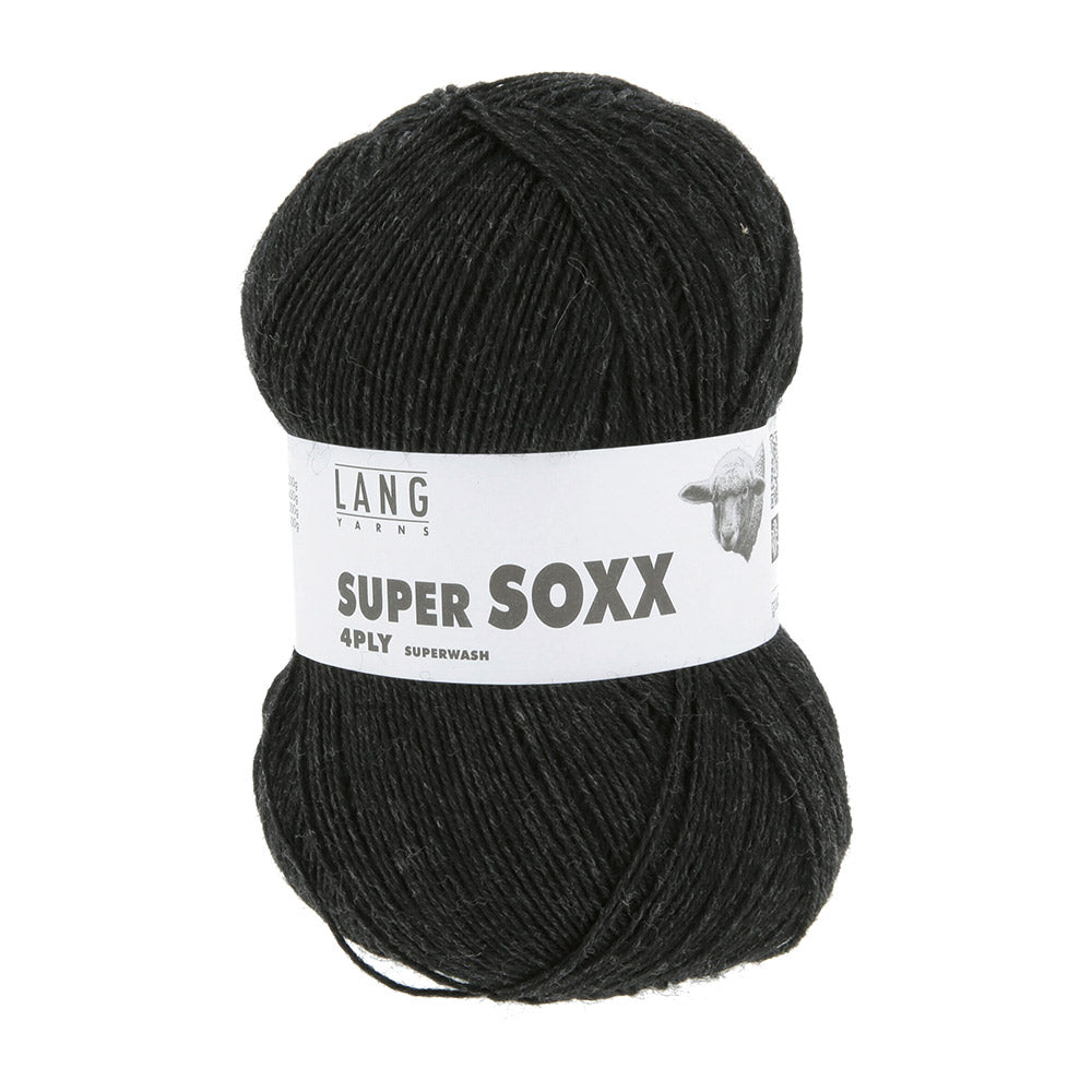 Lang Yarns Super Soxx 4-Fach 0070 Antraciet Melange (4-draads)