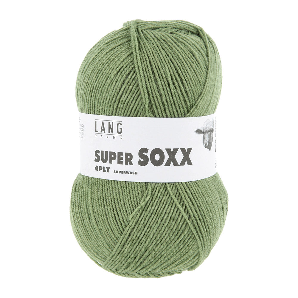 Lang Yarns Super Soxx 4-Fach 0098 Olijf (4-draads)
