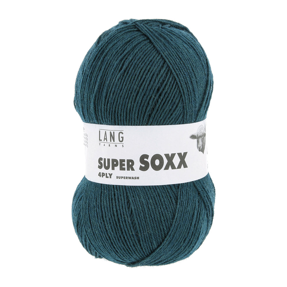 Lang Yarns Super Soxx 4-Fach 0188 Donker Petrol (4-draads)