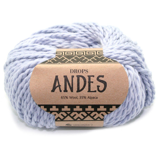 Drops Andes Uni Colour 8112 IJsblauw