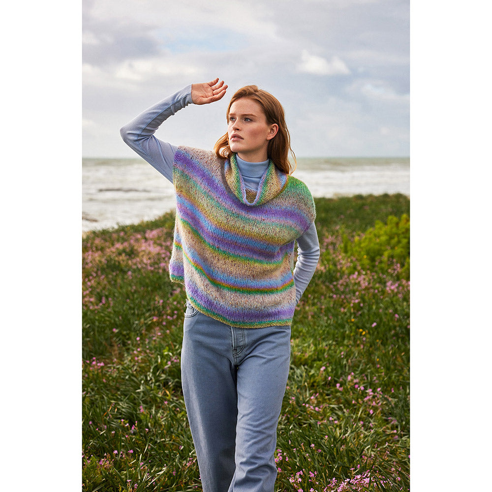 Lang Yarns Galaxy Punto 98 Rielle - model met gebreide trui