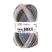 Lang Yarns Twin Soxx 4-Fach 587 Blauw/Violet/Marine 1156 Relaxed - bol sokkengaren met wikkel