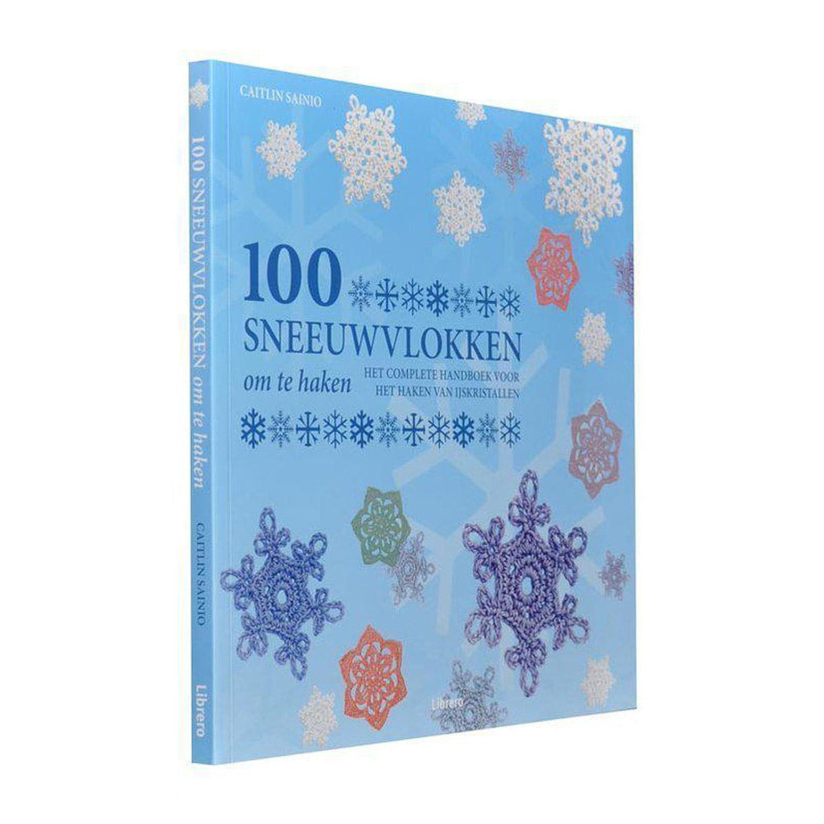 Achterzijde van 100 Sneeuwvlokken om te haken van Caitlin Sainio