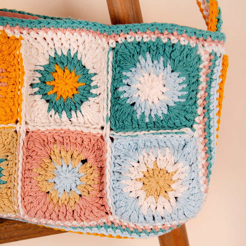 Häkelpaket „Trendige Granny Square-Tasche“