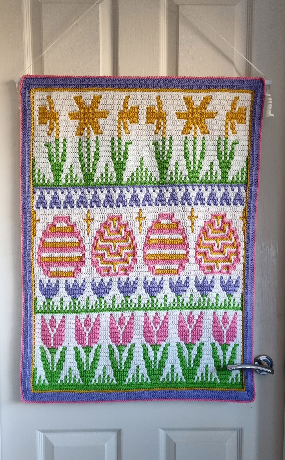 Häkelpaket „Spring into Easter“-Decke (Babyversion)