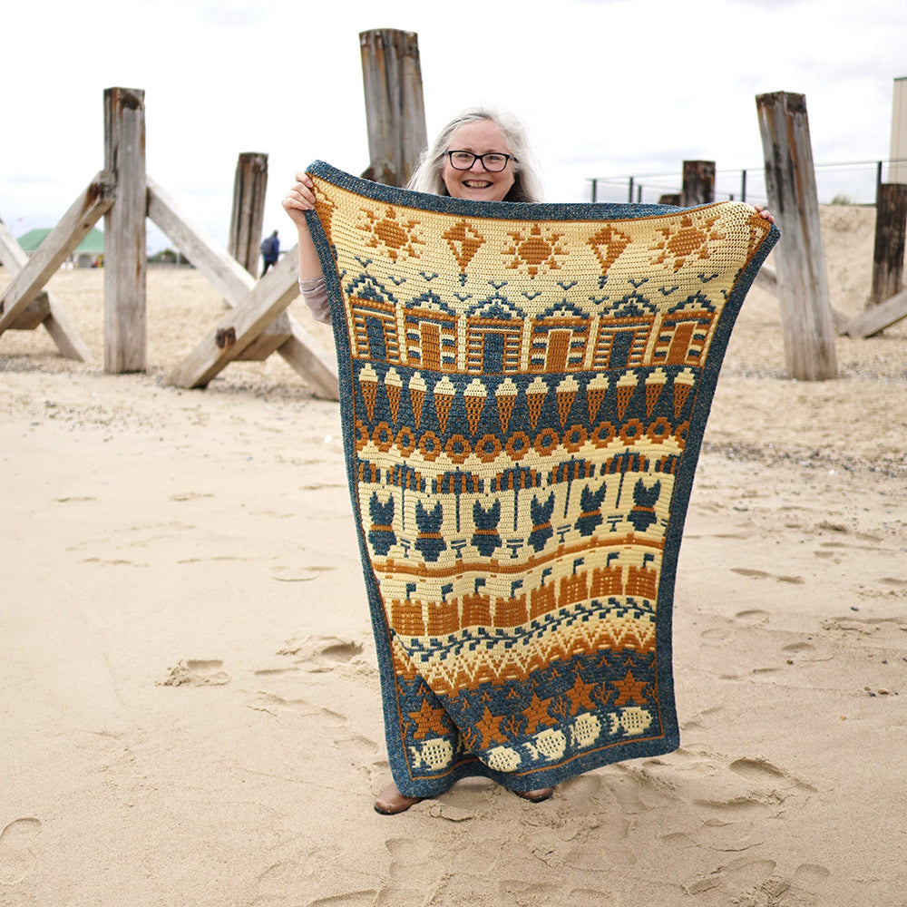 Decke „Beside the Seaside CAL“ von Rosina Plane