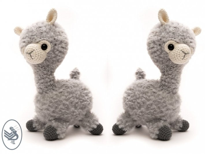 Detail van gehaakte Alpaca Almina