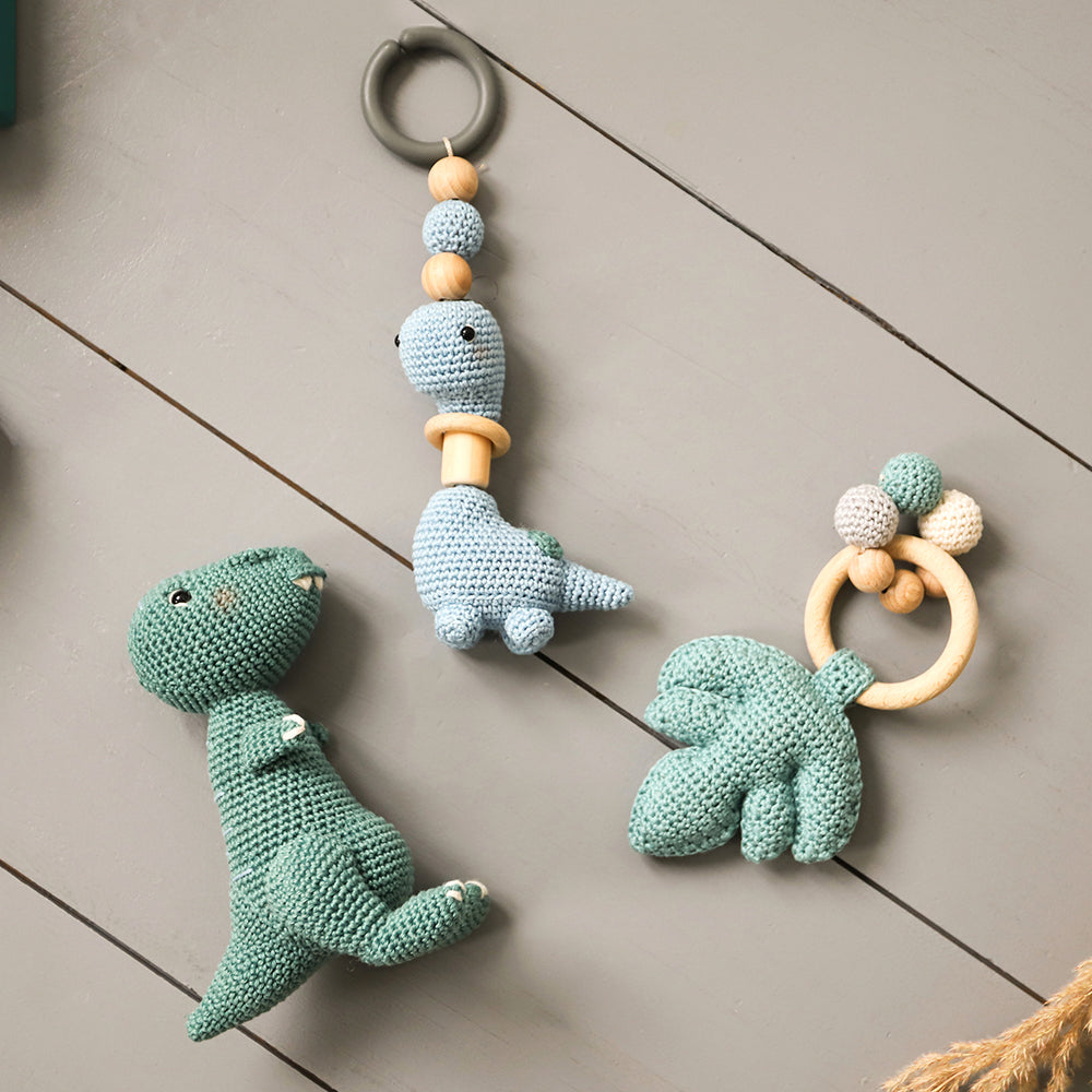 Dino — gemaakt met Baby Kraampakket Jongen Haakpatroon (Digitaal) (2)
