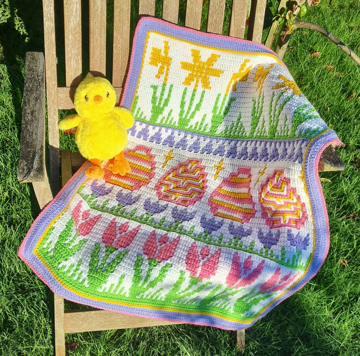 Babyversie Spring into easter blanket Garen en Haakpakket