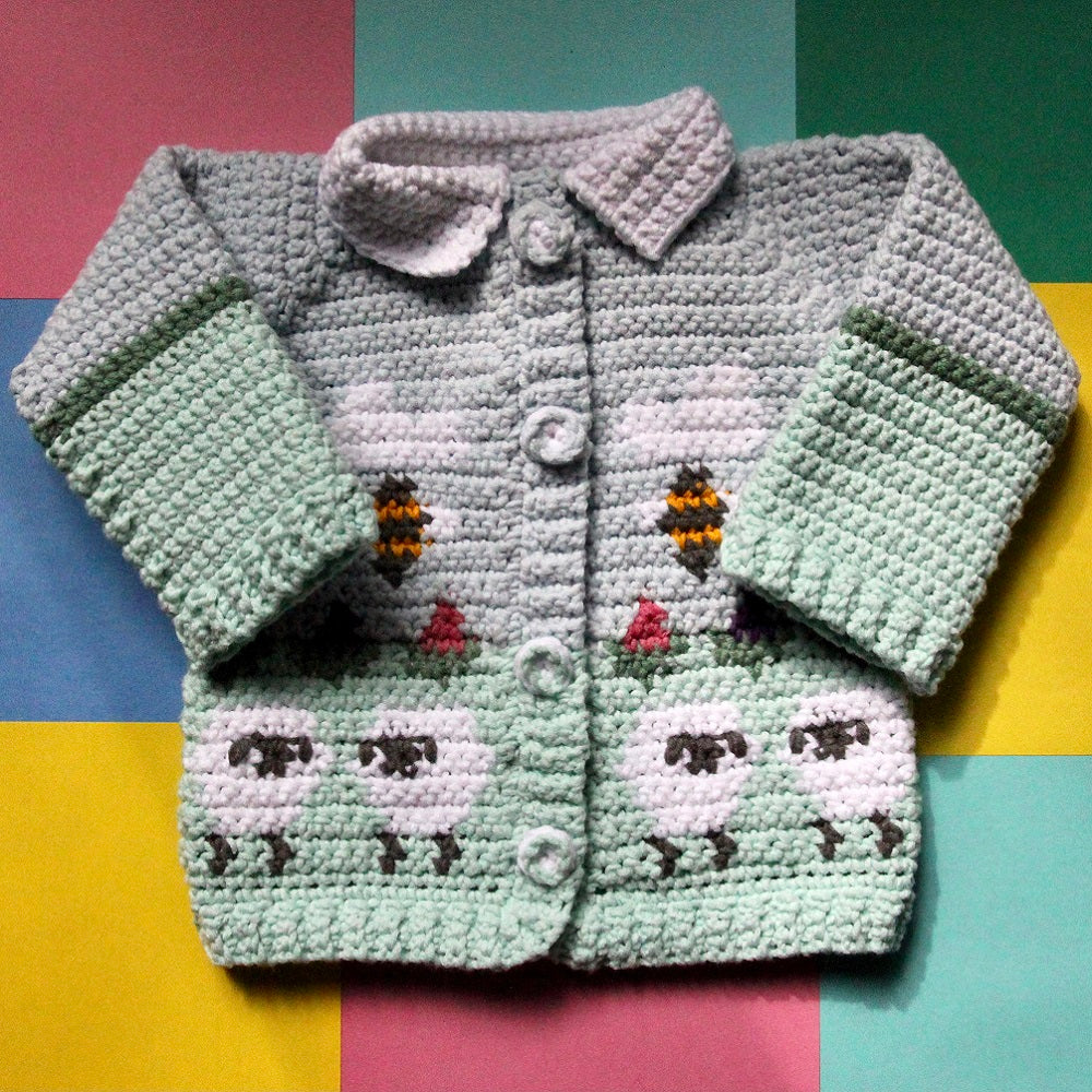 Babyvestje Bloemetjes en Bijtjes Haakpakket (3)