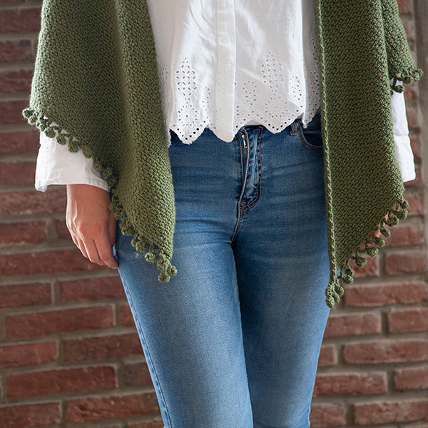 Basic Merino Granietsteek Omslagdoek Haakpakket (2)