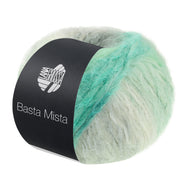 Lana Grossa Basta Mista 121 Lichtgrijs/Grijs/Wit/Jade/Turquoise/Petrol - bol garen in Lichtgrijs/Grijs/Wit/Jade/Turquoise/Petrol