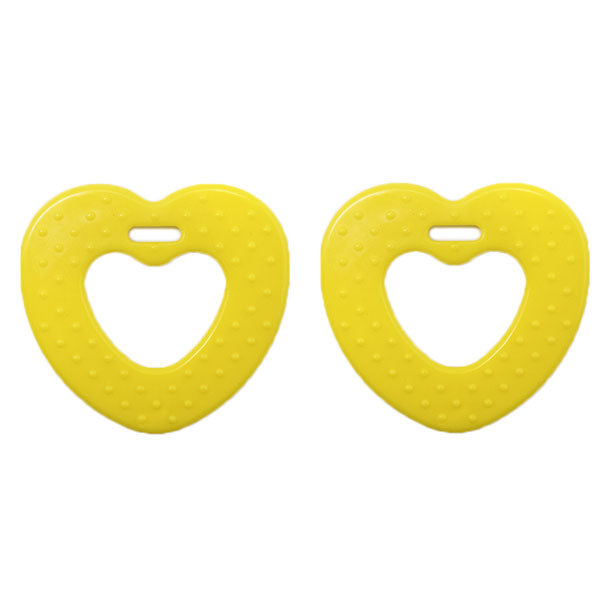 Durable Bijtring Hart met Noppen 645 Yellow