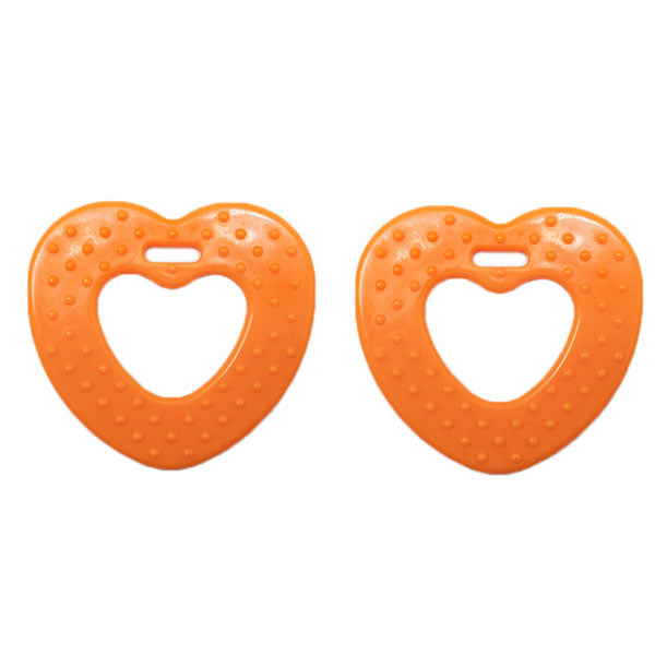 Durable Bijtring Hart met Noppen 693 Orange