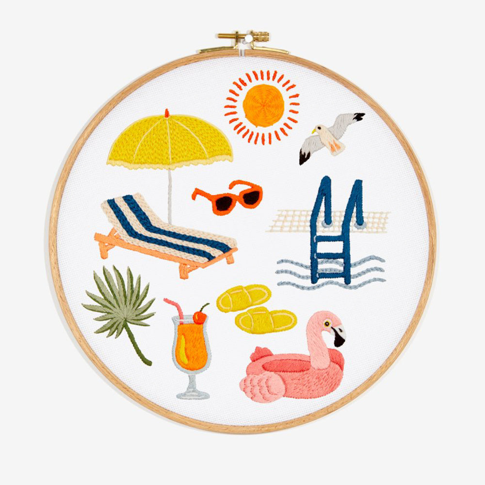 Pat — gemaakt met Borduurpatroon Day at the Pool