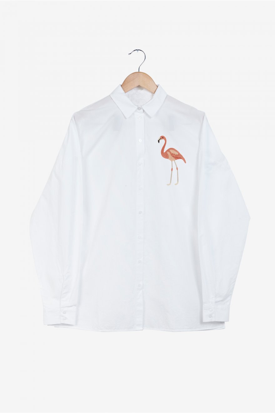Pat — gemaakt met Borduurpatroon Flamingo