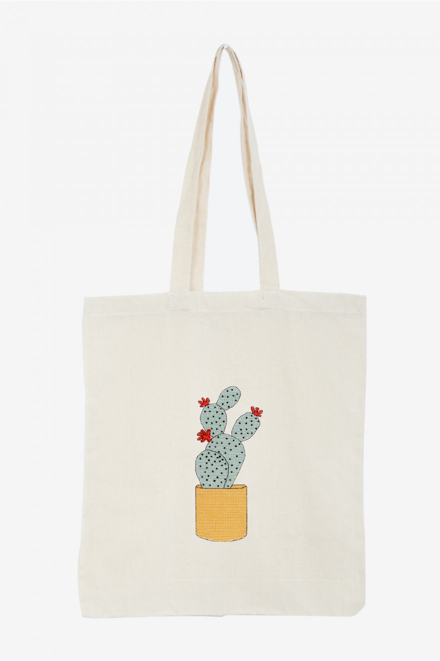 Pat — gemaakt met Borduurpatroon Gebloemde Cactus