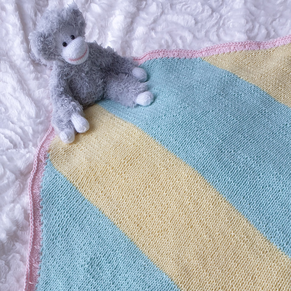 Voor achter kant — gemaakt met Breipatroon Babydeken Lieve Livia