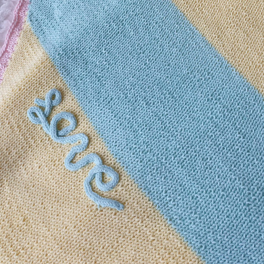 Voor achter kant — gemaakt met Breipatroon Babydeken Lieve Livia (2)