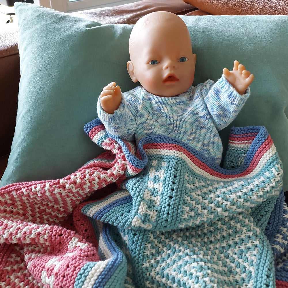 Breipatroon Babydeken Mozaïek (3)
