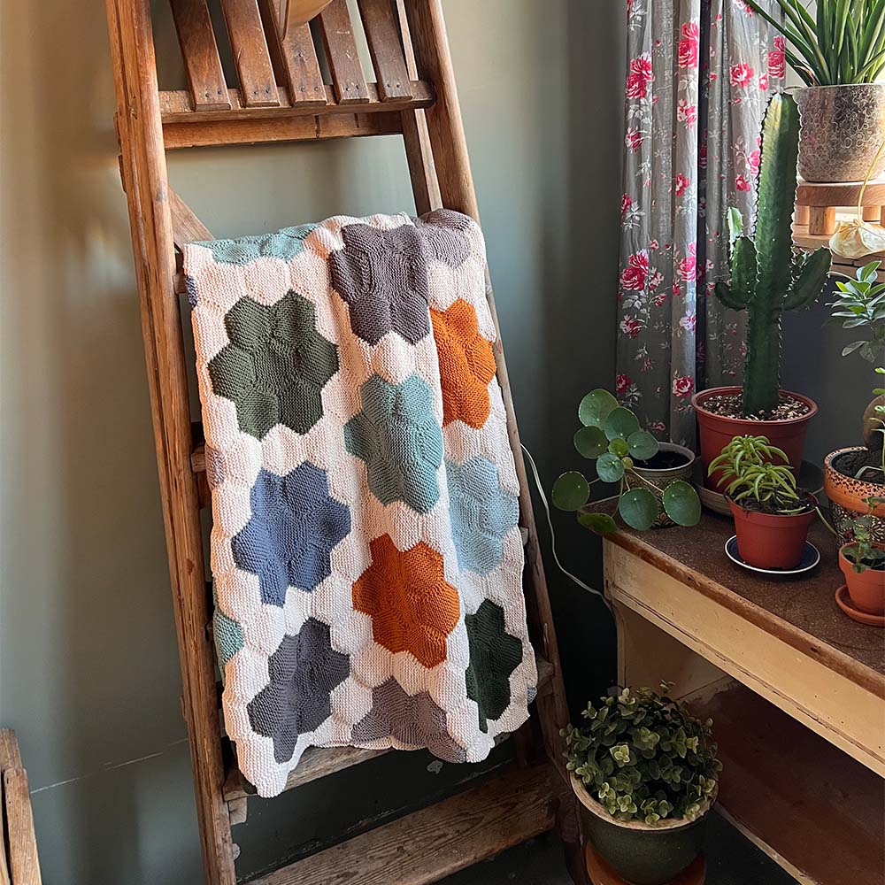 Breipatroon Bloemen Quilt Deken (3)