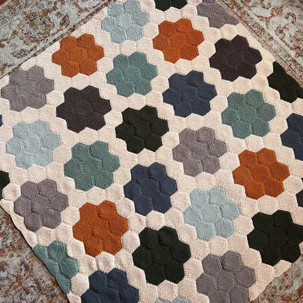 Breipatroon Bloemen Quilt Deken (2)