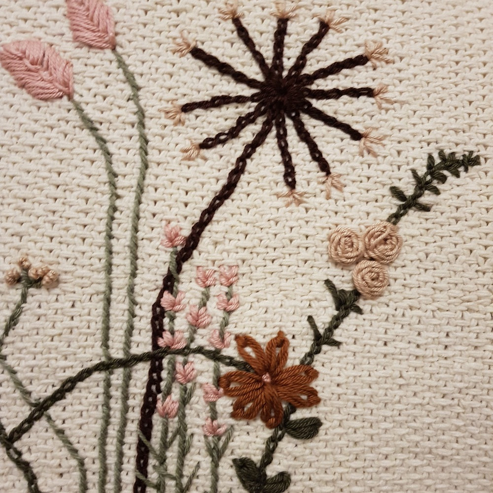 Breipatroon Borduurbloemenkussen (2)
