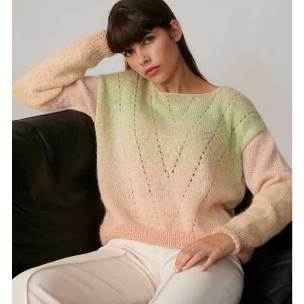 Breipatroon Creative Cotton Dégradé Lucky 8 Trui