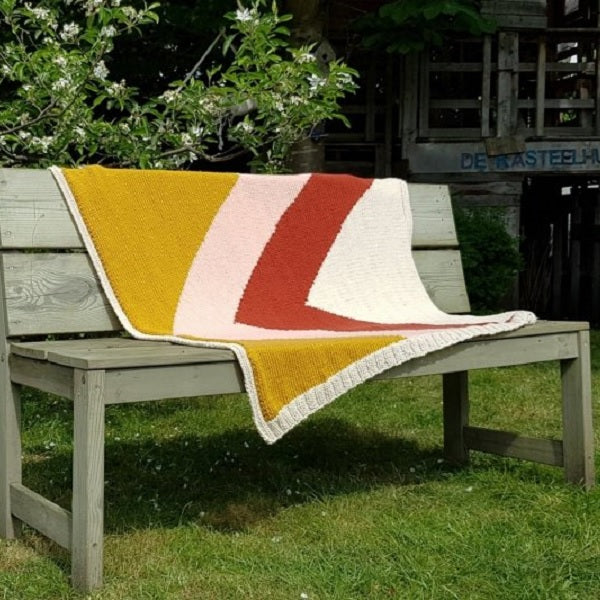 Deken — gemaakt met Breipatroon Double Four Zigzag Deken