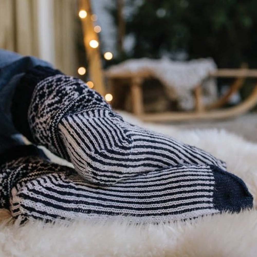 Laag — gemaakt met Breipatroon Durable December Snow Socks