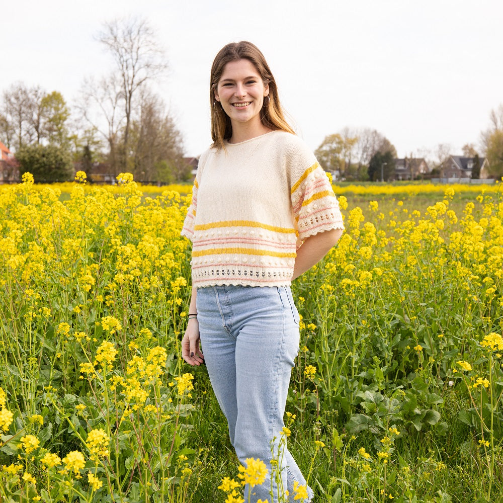 Lana grossa kleding — gemaakt met Breipatroon Ecopuno Gestreepte Noppen Shirt (Digital)