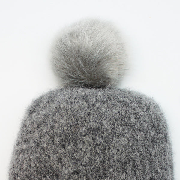 Garzato fleece muts breipakket — gemaakt met Breipatroon Garzato Fleece muts met pompon