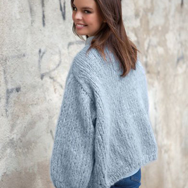 Pattern knit crochet woman jacket autumn winter katia — gemaakt met Breipatroon Ingenua Vest