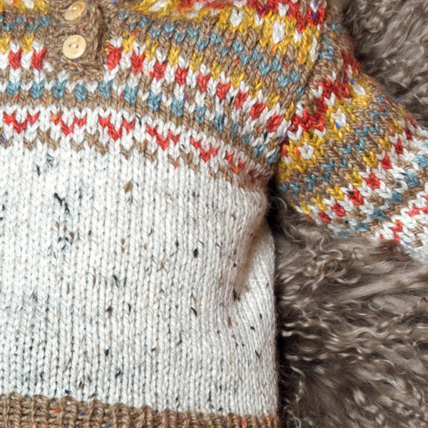 Jacguard babytrui breipatroon — gemaakt met Breipatroon Jacquard babytrui