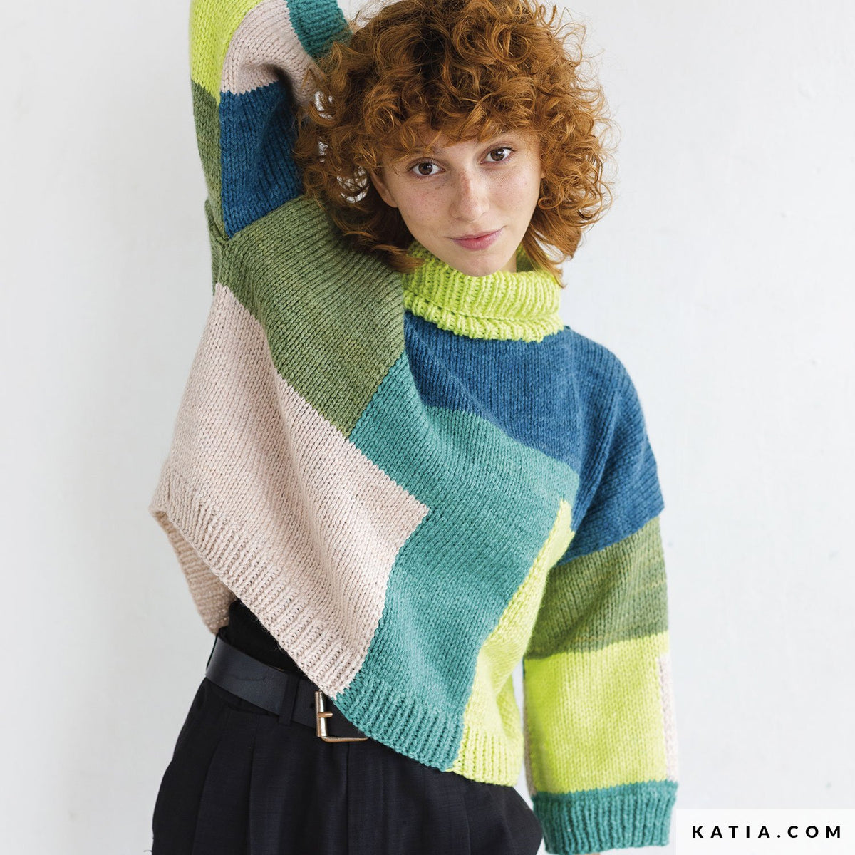 Anleitung stricken hakeln damen pullover herbst winter katia — gemaakt met Breipatroon Katia Boomer Trui (3)