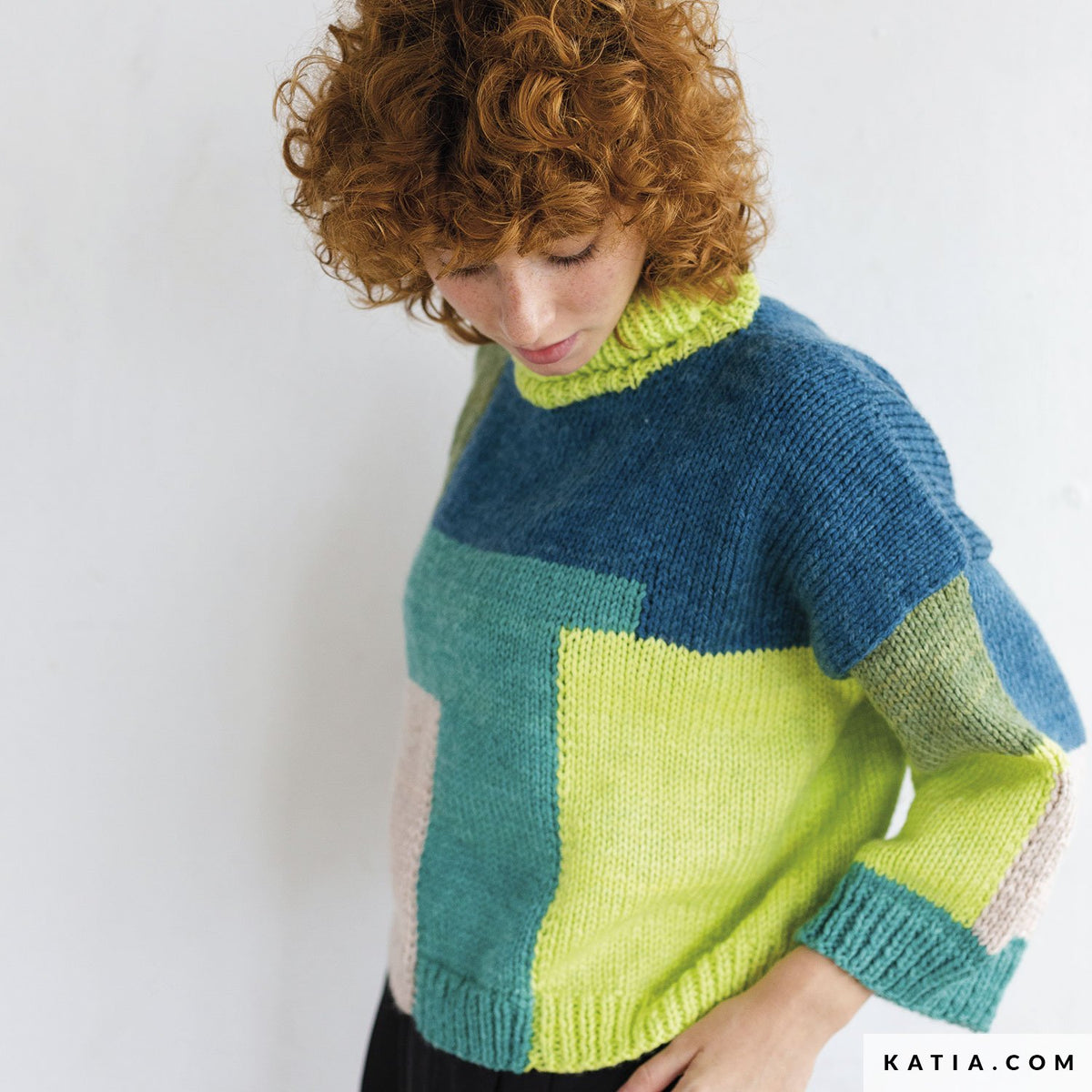 Anleitung stricken hakeln damen pullover herbst winter katia — gemaakt met Breipatroon Katia Boomer Trui