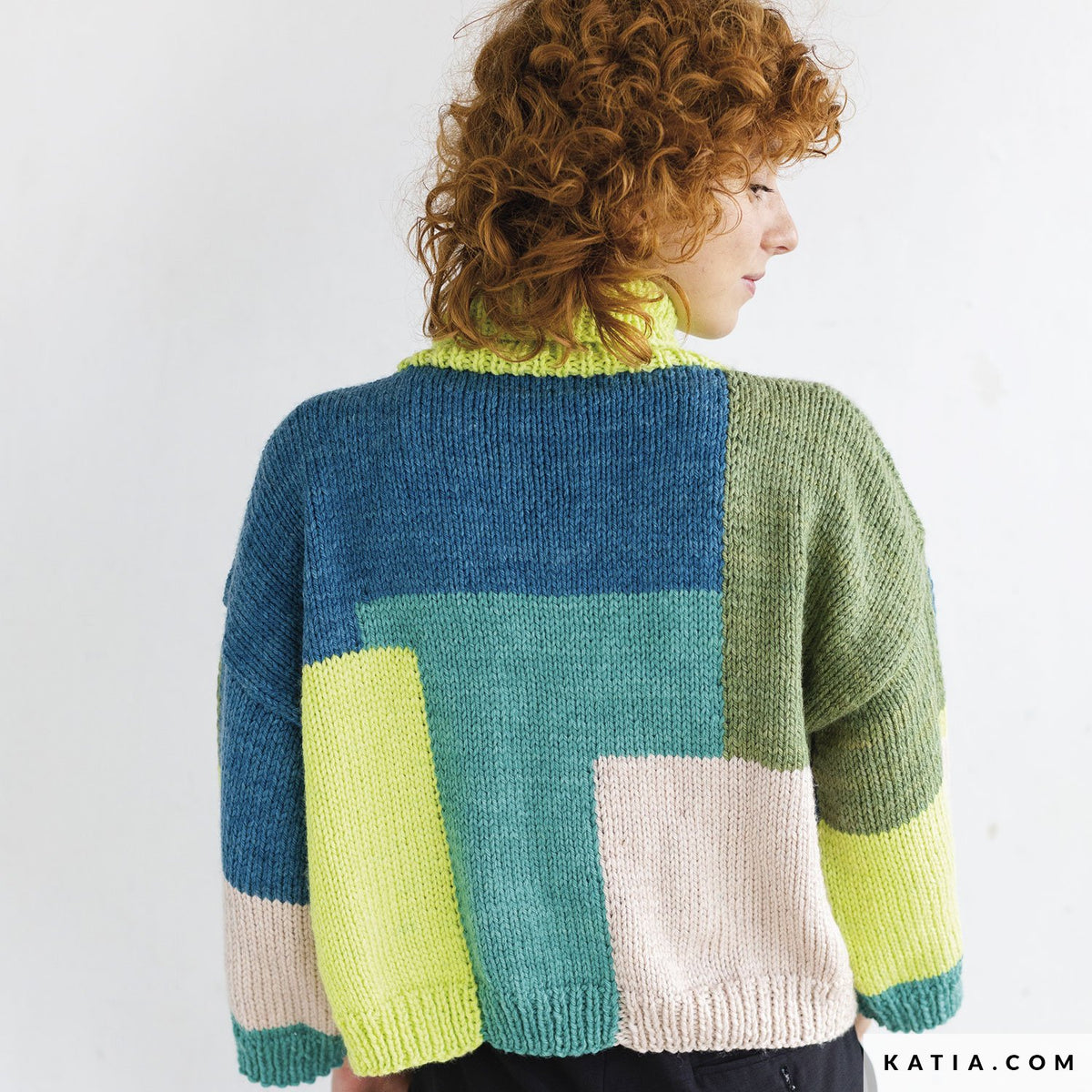 Anleitung stricken hakeln damen pullover herbst winter katia — gemaakt met Breipatroon Katia Boomer Trui (4)