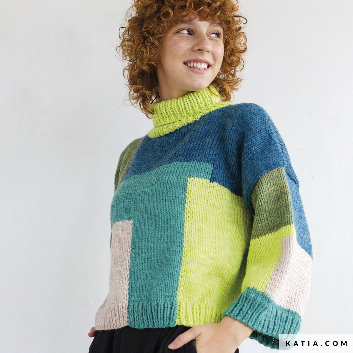 Anleitung stricken hakeln damen pullover herbst winter katia — gemaakt met Breipatroon Katia Boomer Trui (2)