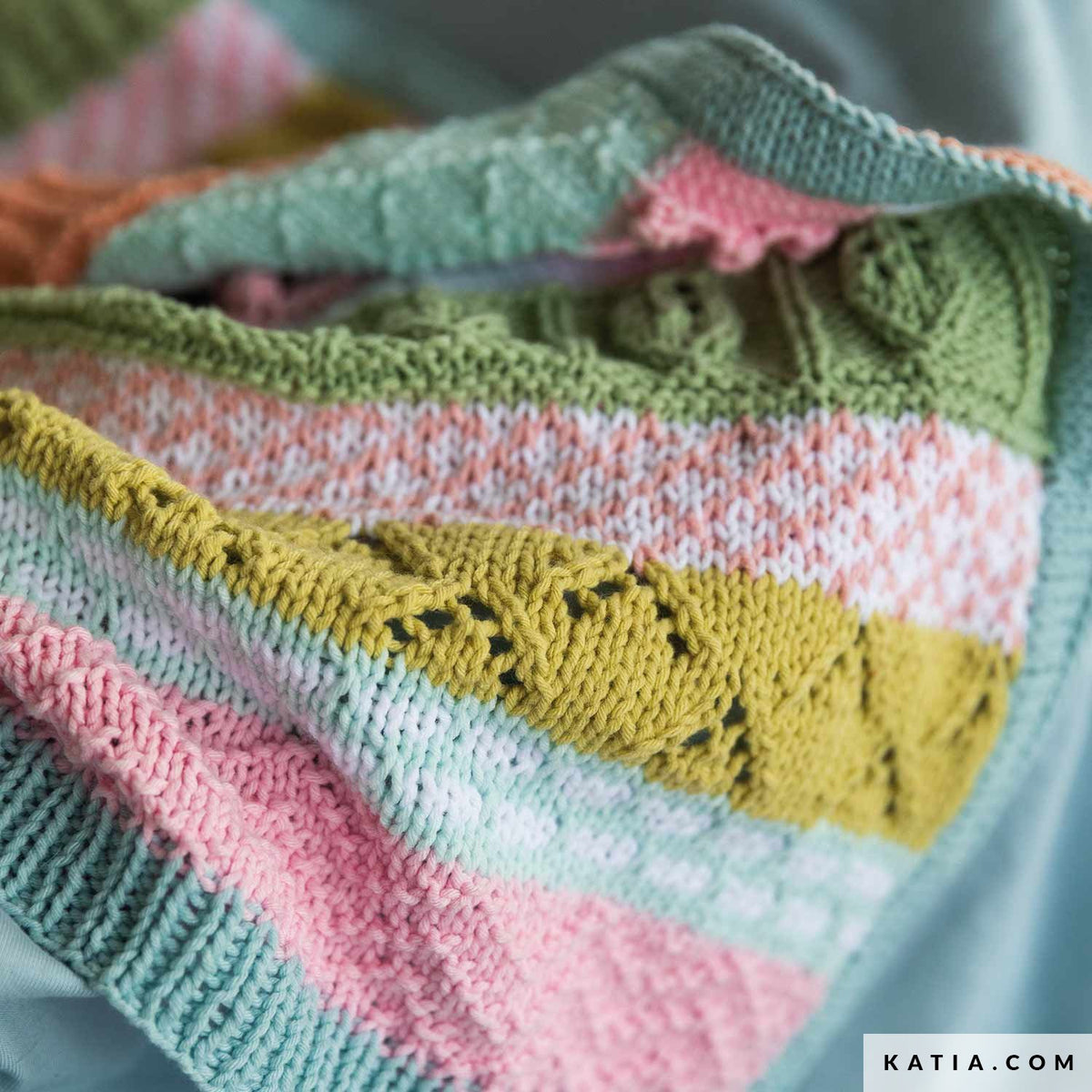 Patroon breien haken baby deken lente zomer katia — gemaakt met Breipatroon Les petites choses KAL Babydeken (2)