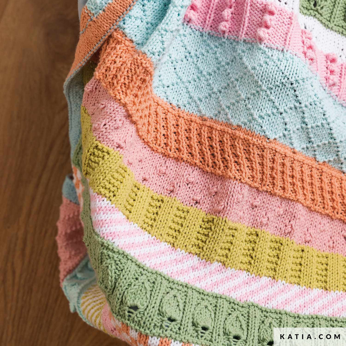 Patroon breien haken baby deken lente zomer katia — gemaakt met Breipatroon Les petites choses KAL Babydeken