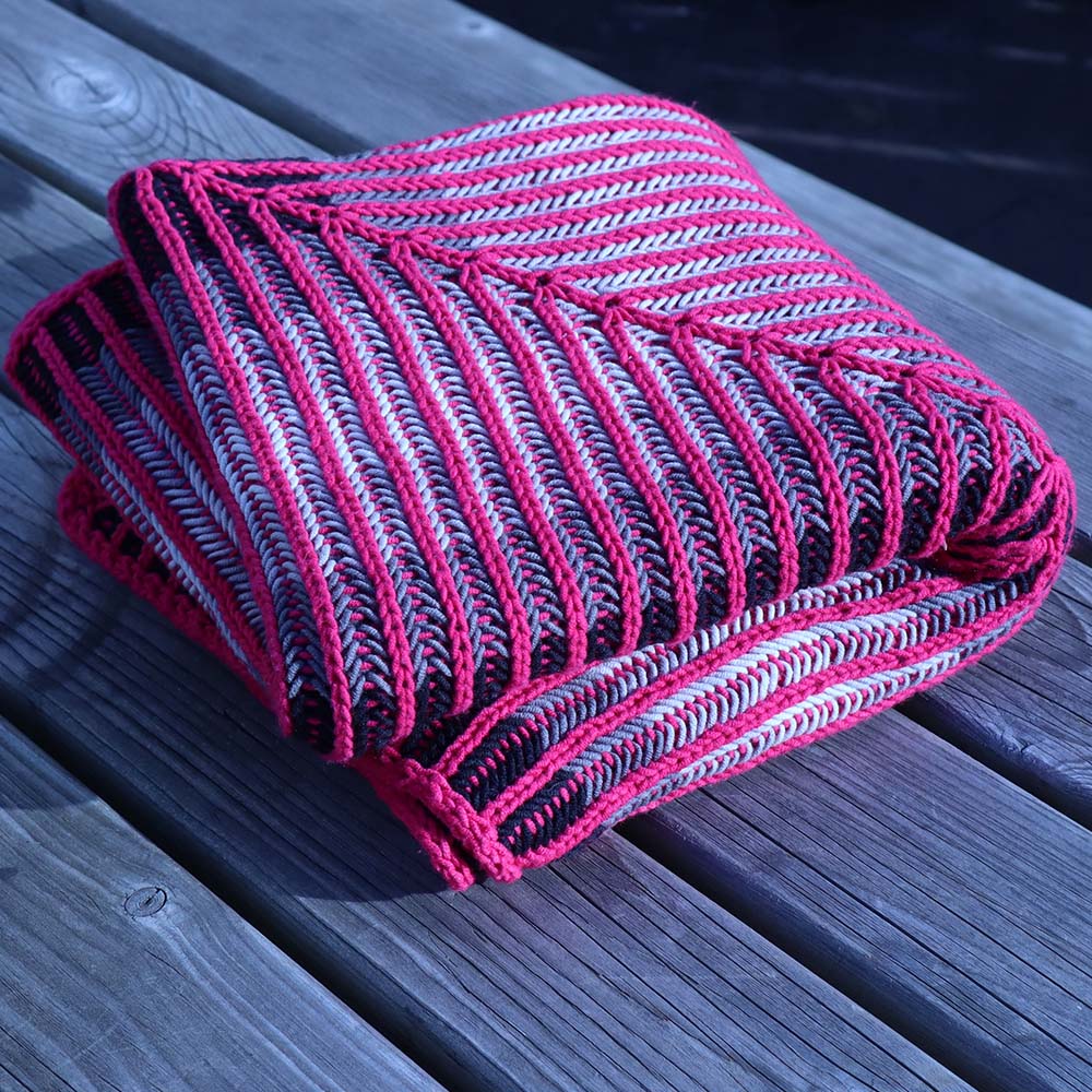 Vierkant — gemaakt met Breipatroon Roze Wolk Deken